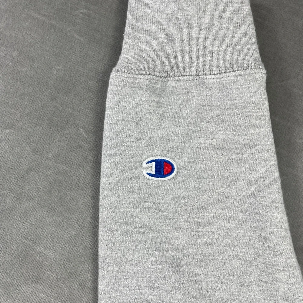 Champion Mens Large Gray Reverse Weave Hoodie Fleece Pullover Sweatshirt